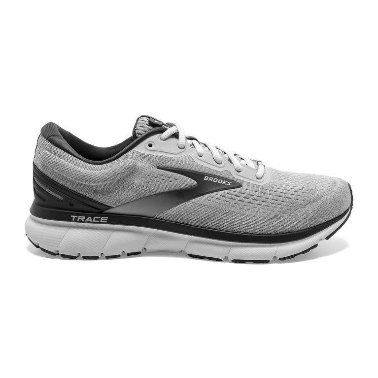 Brooks Trace Adaptive Road Running Shoes - Men's - Alloy/Grey/Black/Charcoal (02146-OULZ)